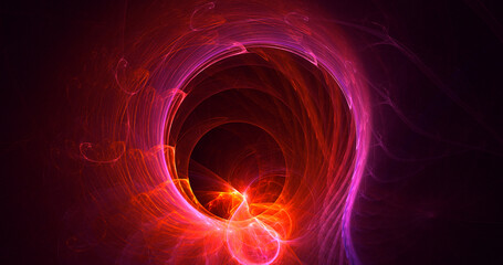 3D rendering abstract round light background