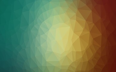 Obraz premium Light Green, Red vector blurry triangle template.