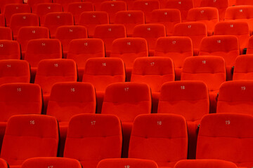 Empty rows of seats