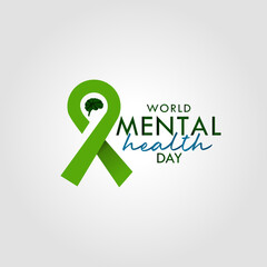 World Mental Health Day Vector Design For Banner Print and Greeting Background