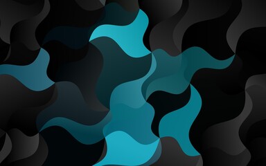 Light BLUE vector background with curved circles.