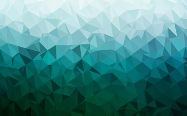 Obraz premium Dark Green vector low poly layout.