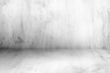 Concrete wall white color for background. Old grunge textures with scratches and cracks. White painted cement wall texture.