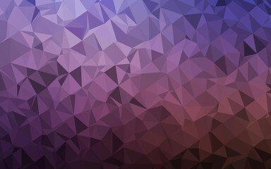 Dark Purple vector polygon abstract backdrop.