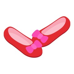 Baby shoes icon. Isometric illustration of baby shoes vector icon for web