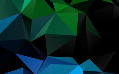 Light Blue, Green vector low poly cover.