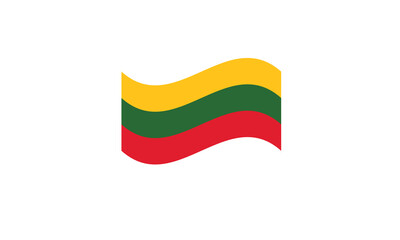 Lithuania flag waving vector illustration