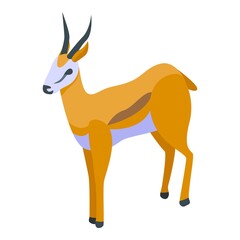 Faune gazelle icon. Isometric of faune gazelle vector icon for web design isolated on white background