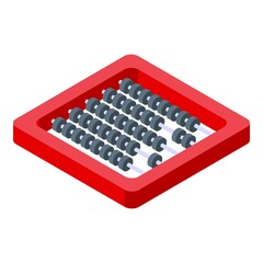 Count abacus icon. Isometric of count abacus vector icon for web design isolated on white background