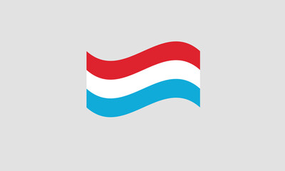 Luxembourg flag waving vector illustration