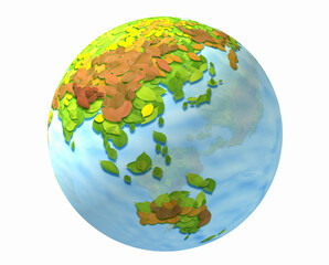 葉っぱの地球儀