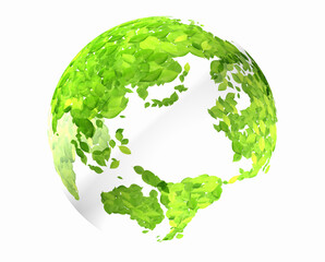 葉っぱの地球儀