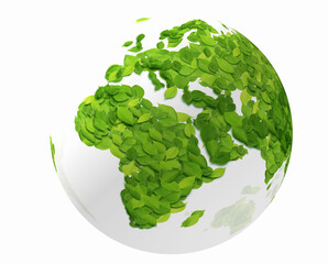 葉っぱの地球儀