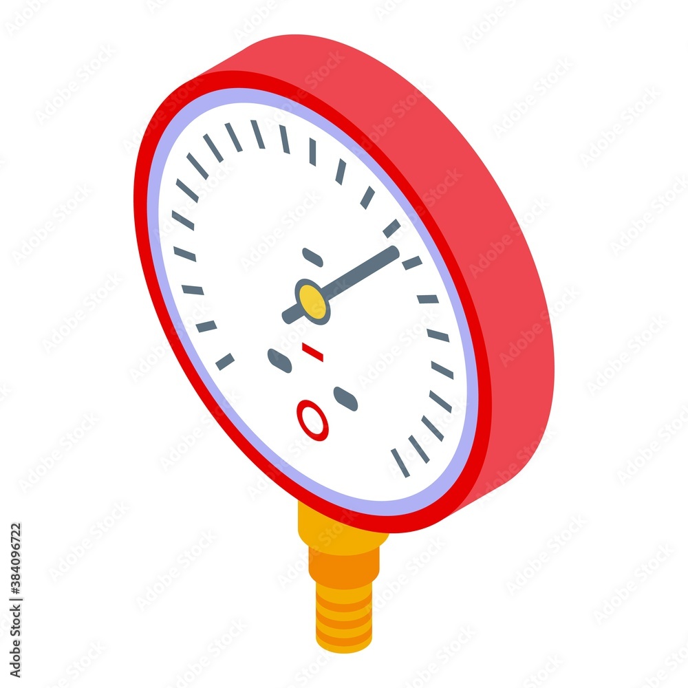 Poster manometer machine icon. isometric of manometer machine vector icon for web design isolated on white 
