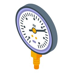 Manometer temperature icon. Isometric of manometer temperature vector icon for web design isolated on white background