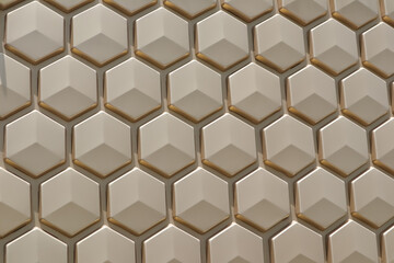 metal grid hexagon background