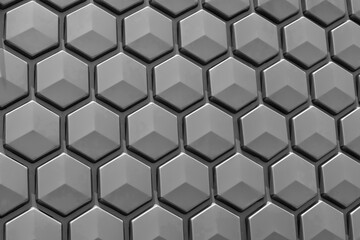 metal grid hexagon background