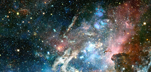 Nebula and galaxy. Deep space. Elements of this image furnished by NASA
