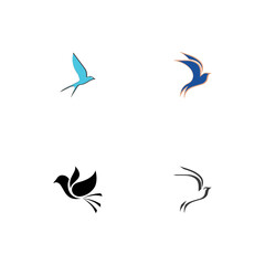 creative logo design Swallow bird logo vector template illustration