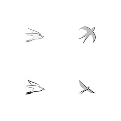 creative logo design Swallow bird logo vector template illustration