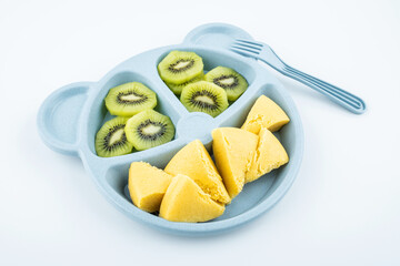 Baby Nutrition Meal Millet Cake and Kiwi Fruit