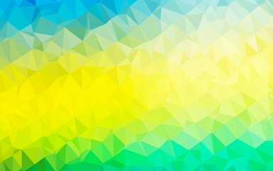 Light Blue, Yellow vector triangle mosaic cover.
