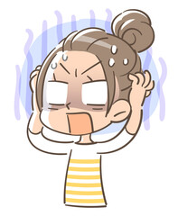 ガーンとショックを受ける女の子