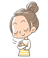 うんうんと頷く女の子