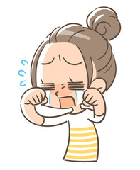 号泣する女の子