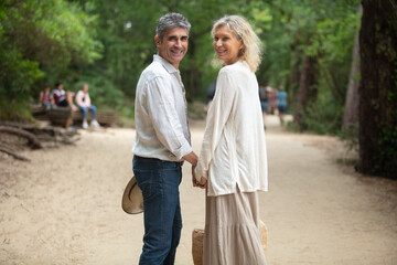 portrait of a happy mature couple outdoors