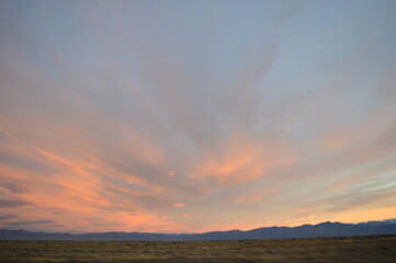 Sunset over El Chalten and hiking at Fitz Roy in Patagonia, Argentina