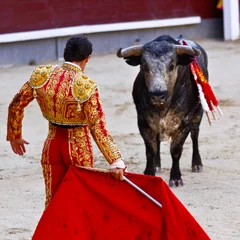 Fotobehang Traditional corrida - bullfighting in spain © Yay Images