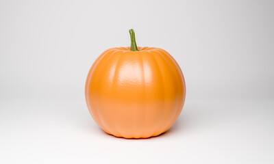 big pumpkin on an white background. 3d render