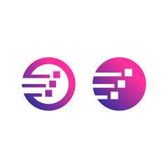 logo of three squares moving together on a circle