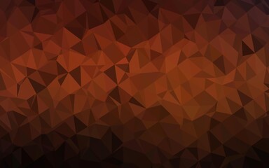 Dark Red vector low poly cover.