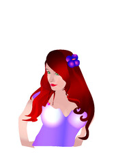 Frau mit roten Haaren