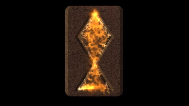 Dagaz Runa With Alpha Channel Motion Graphics