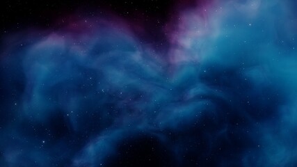 Obraz na płótnie Canvas Nebula and galaxies in space. Abstract cosmos background. 3D render