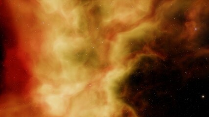 Nebula and galaxies in space. Abstract cosmos background. 3D render
