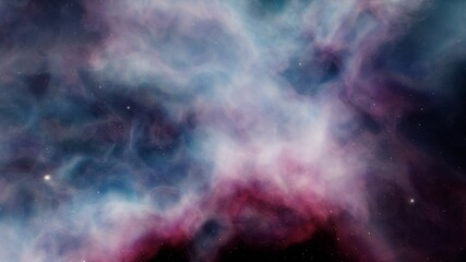 Fototapeta na wymiar Nebula and galaxies in space. Abstract cosmos background. 3D render