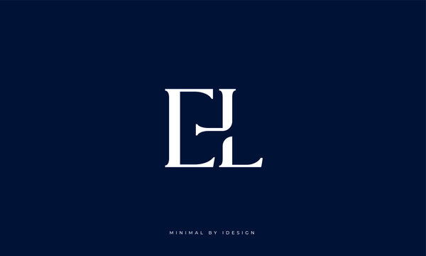 Alphabet letter icon logo EL