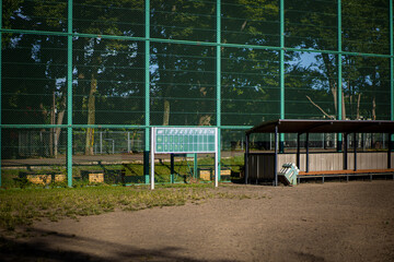 Obraz premium 野球グラウンドのスコアボード