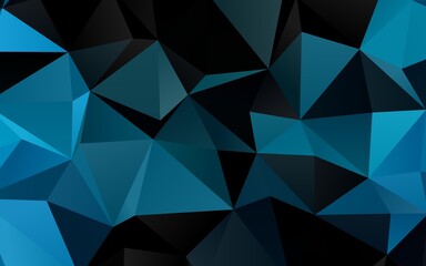 Obraz premium Light BLUE vector polygonal background.