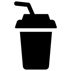 Obraz premium A disposable glass with drink for beverage 