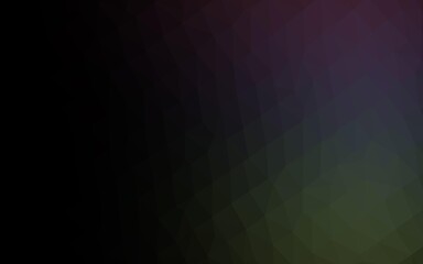 Obraz premium Dark Green vector polygonal background.