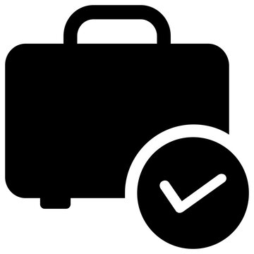 
A Bag With Tick Mark, Checked Baggage 
