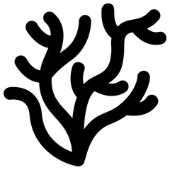 elkhorn coral underwater ecosystem icon design 
