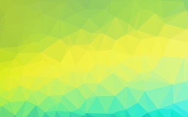 Light Blue, Yellow vector polygon abstract background.