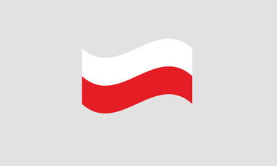 Poland flag waving vector illustration