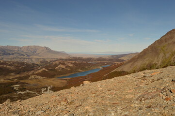 Hiking during Austral Autumn around El Chalten, Laguna de Los Tres and Fitz Roy Mountains in Patagonia, Argentina